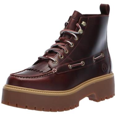 Imagem de Timberland Bota feminina Stone Street Mid com cadarço, Grão integral bordô., 41
