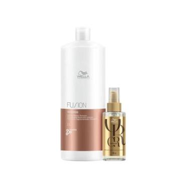 Imagem de Kit Wella Professionals - Shampoo 1L Fusion + Óleo Capilar 100ml Oil R