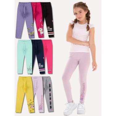 Imagem de Kit Sortido de 4 Calças Leggings de Cotton bebê Meninas Roupa Infantil