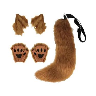 Imagem de Fantasia De Cosplay De Orelhas De Raposa De Pelúcia Feita À Mão, Acess