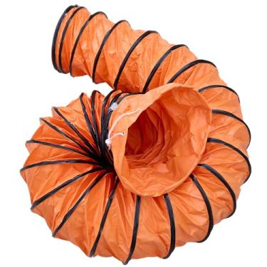 Imagem de Mangueira de duto flexível de PVC de 16 pés com corda ajustável para ventilador utilitário de 20 cm, exaustor (30 x 33 pés)