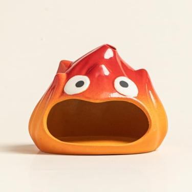 Imagem de Porta-incenso/queimador, mini chiminea de cerâmica artesanal Palo Santo – Queimador exclusivo de incenso/apanhador de cinzas de álvia para meditação, ioga e aromaterapia - prato de palitos de madeira