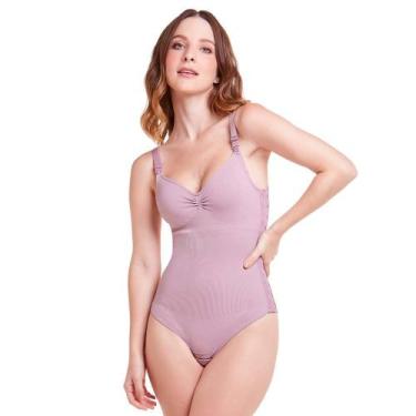 Imagem de Body Modelador Sem Bojo Pós-Parto Plié Control 50108, Lilac, M