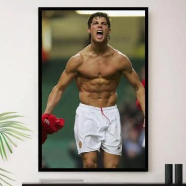Imagem de Genérico, Quadro Cristiano Ronaldo Jovem Treino Decorativo A3 35x45cm