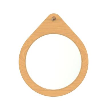 Imagem de Espelho Decorativo Flat Wood Freijó 50Cm
