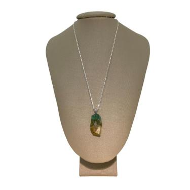 Imagem de Colar Cadeado Prata 925 Fluorita Bruta - Ponte Vecchio Joias