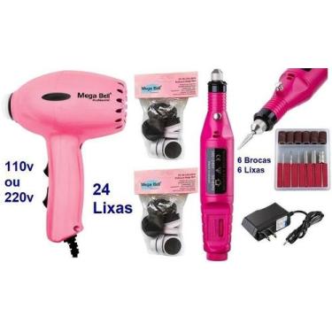 Imagem de Pedicuro Elétrico Compact Esfoliador para os Pés Rosa Pink + 24 Lixas 