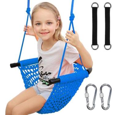 Imagem de Swing Seat Hi-Na Kids for Swing Set, capacidade de 200 kg, azul