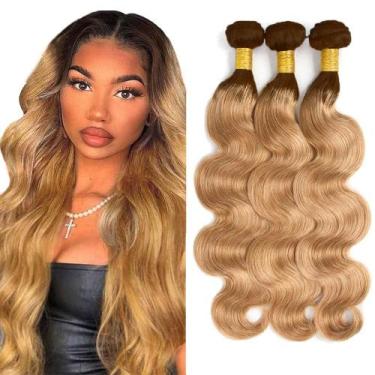 Imagem de Pacotes de cabelo Hiaplame Ombre Body Wave T4/27 Brazilian Hair