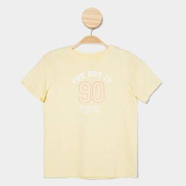 Imagem de Blusa Infantil Hering Casual Menina, Amarelo claro, 16A