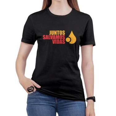 Imagem de Camiseta Maio Amarelo Feminina blusa Juntos Salvamos Vidas - Alemark, 