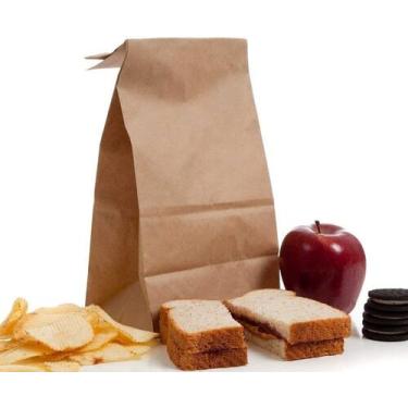 Imagem de Lancheira Dream Brown Paper 5,4 kg 18 x 11,4 x 35 cm 50 unidades - Bag