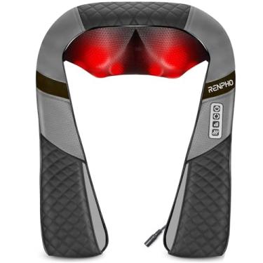 Imagem de Massageador de Ombro de Pescoço com Calor, RENPHO Shiatsu Massageador de Ombro com Massagem Elétrica de Amassamento de Tecido Profundo, Costas, Perna, Pé, Braço, Corpo Inteiro, Músculos, para Casa, Carro, Escritório