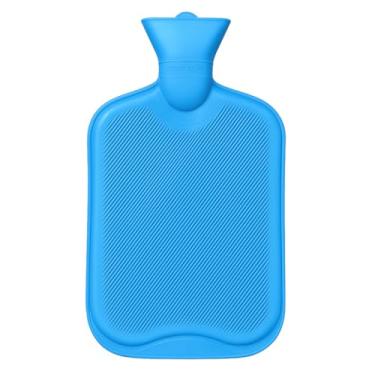 Imagem de Bolsa Térmica de 2 Litros – Compressa de Água Quente e Fria para Cólicas, Dores Musculares e Coluna (Azul)