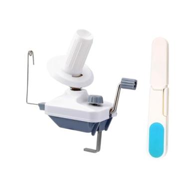 Imagem de predolo Enrolador de fios manual, enrolador de lã, suporte de linha resistente, organizador de fios para crochê, pequeno, para uso doméstico, fábrica