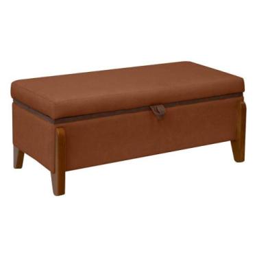 Imagem de Banqueta Decorativa Puff Baú Organizador Bali 90 cm Bouclé - SOFA STOR