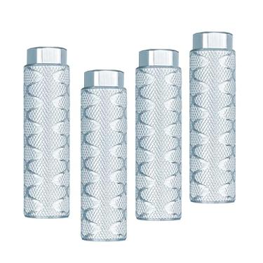 Imagem de KINSPORY Pacote com 4 pinos de bicicleta para eixos de 0,95 cm, pinos de bicicleta antiderrapantes de liga de alumínio BMX para bancos traseiros de mountain bike suportes de acrobacias traseiras de