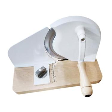 Imagem de predolo Fatiador de pão, máquina de fatiar queijo, espessura ajustável, cortador de pão doméstico, Branco