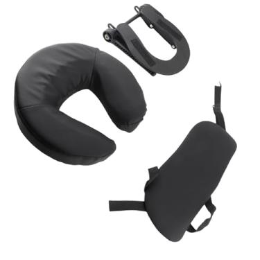 Imagem de Sonew Mesa de Massagem Crescimento do Berço Cama de Cabeça U Forma Ajustável Tabela de Massagem Dobrável Travesseiro de Berço de Face para Salão de Beleza Preto