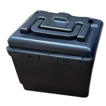 Imagem de menolana Caixa de bateria para bicicleta elétrica, estojo de transporte, acessório, caixa de armazenamento portátil à prova de poeira, suporte de bateria para, Preto