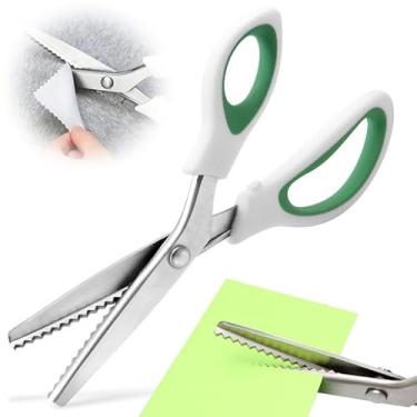 Imagem de Tesouras verdes para corte de tecido, tesoura de costura, costura profissional portátil