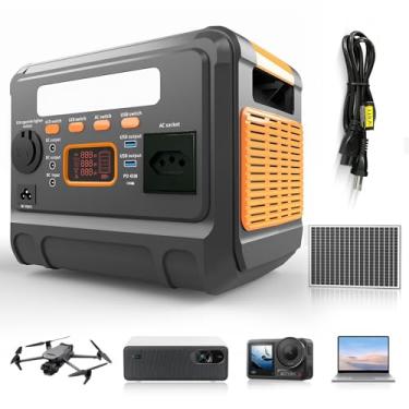 Imagem de IIGENAI Estação de Energia Portátil, 600W/576Wh, 110V/60Hz, Carregamento Solar e AC, LED 3W, USB-C PD 45W, Display Digital, Bateria Backup para Camping e Emergências