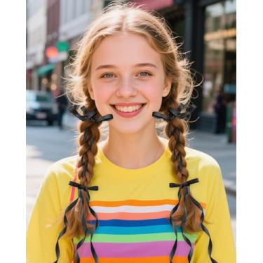 Imagem de 2 peças de laços de cabelo de veludo, grampos de cabelo para mulheres, presilhas laterais fortes para cabelos cacheados grossos e finos, acessórios de cabelo femininos, laços de cabelo chiques para