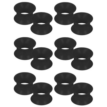 Imagem de Cisyozi Brinco de alargador de túneis de silicone de 18 mm de borracha de plástico fino transparente pele preta expansor de túnel alongamento calibre macio manômetros retentor piercing joias mulheres