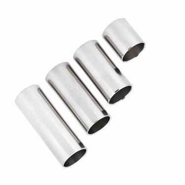 Imagem de ZJchao Corrediça de Guitarra, Acessórios de Guitarra Corrediça de Vidro para 4pcs Tubo de Cilindro de Aço Inoxidável Acessório de Barra de Tom de para Elétrica