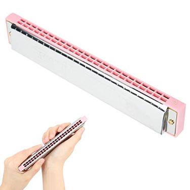 Imagem de XUXHOU Placa de Cobertura Profissional de Aço Inoxidável Gaita de Harpa Diatônica de 24 Furos para Iniciantes, Performance e Gravação Com Bolsa de Gaita para Entusiastas de Instrumentos Musicais