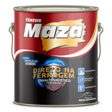 Imagem de Esmalte Sintético Maza Direto Na Ferrugem 3,6L - Branco/Preto/Cinza, P