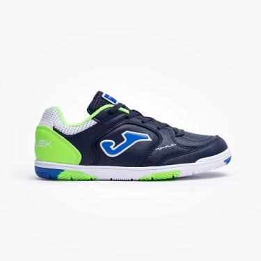 Imagem de Chuteira Futsal Joma Top Flex Azul/Verde - Infantil Tamanho:35;Cor:Azul