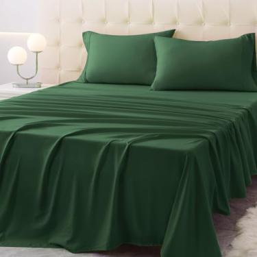 Imagem de Homilay Conjunto de lençóis de cama California King Size - 4 peças de lençóis de microfibra macia com bolsos profundos, tecnologia de resfriamento e fronha sem rugas. Qualidade de hotel, roupa de cama