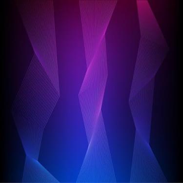 Imagem de Quadro Decorativo Neon Design Element Wavy Para Decoração Moderna de Parede 30x30cm