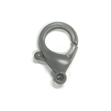 Imagem de Fecho Lagosta ABS 3.5 mm Cinza – Pacote com 10 peças – Aviamentos para Bolsas, Artesanato e Bijuterias