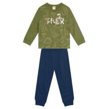 Imagem de Conjunto infantil menino de dinossauro Brandili-Masculino