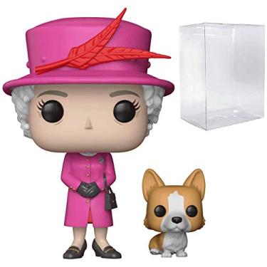 Imagem de POP Realeza: A Família Real - Rainha Elizabeth II com Corgi Funko Pop! boneco de vinil (embalado com capa protetora de caixa pop) compatível)