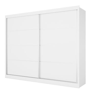 Imagem de Guarda Roupa Verona Plus 2 Portas 100% Mdf Mademarcs Branco Acetinado
