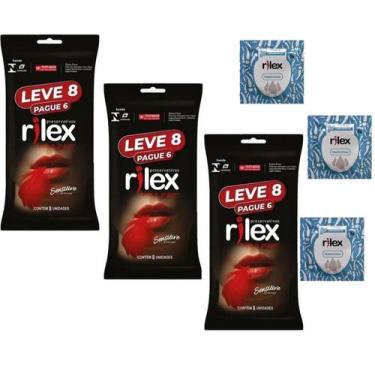 Imagem de Preservativo Lubrificado Rilex Sensitive Extra Fino pacote Leve 8 pagu