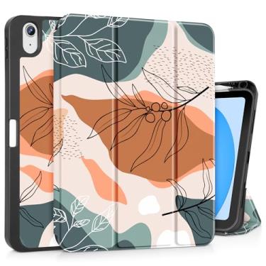 Imagem de Tuiklol Capa para iPad de 11 polegadas (A16 Chip) 2025 Gen 11th / iPad 11 polegadas 2022 10ª geração, suporte fino para lápis com capa traseira de TPU e suporte de três dobras e despertar/hibernar