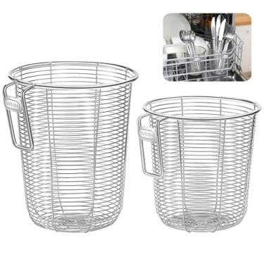 Imagem de Cesta de pauzinhos para lava-louças, 2 peças, aço inoxidável, 304, lava-louças, utensílios de cozinha, prateleira de secagem, suporte de talheres para lava-louças, escorredor, organizador de 9,9 cm e