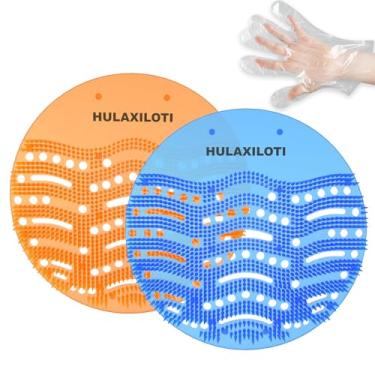 Imagem de Desodorizador de tela de mictório (pacote com 26), telas antirespingos, bolos com fragrância de longa duração para homens, banheiro, aeroporto, escritório, shopping e hotel (13 azuis, 13 laranjas)