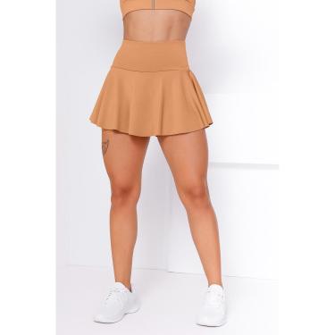 Imagem de Short Saia Babado Academia Fitness Cintura Alta Em Suplex WOLFOX-Feminino