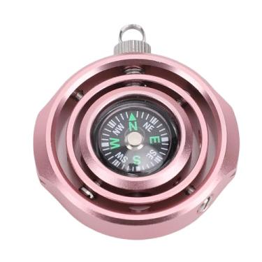 Imagem de Jiawu Brinquedo Giratório na Ponta do Dedo de Metal, Giroscópio Artesanal de Liga de Alumínio para Alívio do Estresse para Uso a Qualquer Momento (Ouro Rosa)