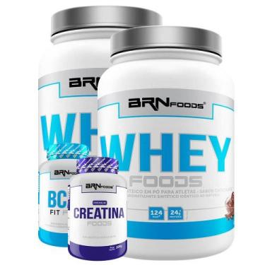 Imagem de Kit 2 Whey Foods 900G+ Bcaa 100G Tangerina - Brn Foods