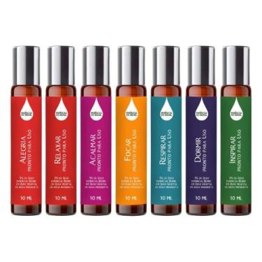 Imagem de Kit 7 Óleos Essenciais Prontos Para Pele Roll On 10Ml - Essência Do Br