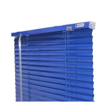 Imagem de Persiana Horizontal Alumínio 25Mm Azul 140 L X 160 A Cm - Euroflex