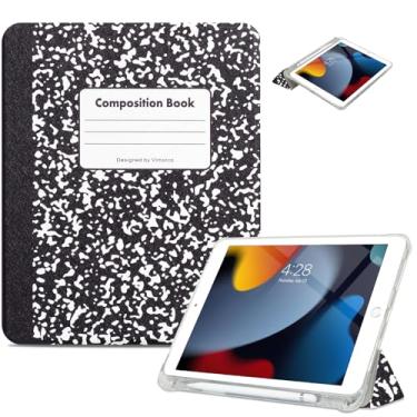 Imagem de Vimorco Capa para iPad 9ª/8ª/7ª geração de 10,2 polegadas, compatível com iPad Air 3ª geração de 10,5 polegadas, para iPad Pro de 10,5 polegadas, suporte para lápis, 2 suportes de visualização/suporte