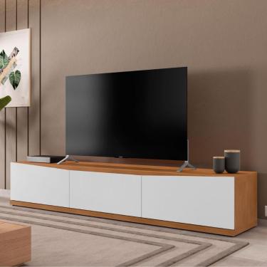 Imagem de Rack Para Tv Mônaco Com Gaveta Cedro/branco