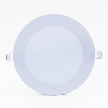 Imagem de Plafon Led Slim 24w Redondo Embutir 3000k Branco Quente Bivolt - Unidade